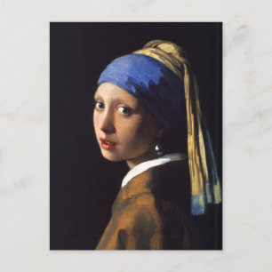 Girl with a pearl earring. By Johannes Vermeer Postkarte