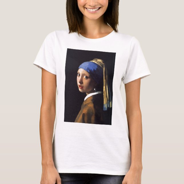 Girl with a pearl earring. By Johannes Vermeer T-Shirt (Vorderseite)