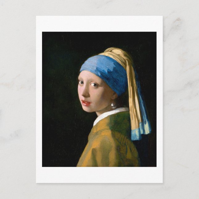 Girl with a Pearl Earring, Johannes Vermeer, 1665 Postkarte (Vorderseite)