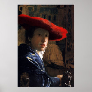 Girl With A Red Hat Poster