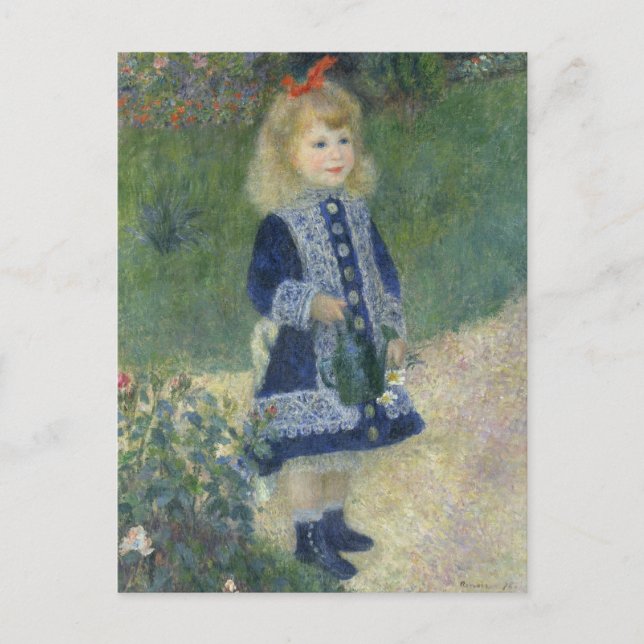 Girl with a Watering Can Renoir Postkarte (Vorderseite)