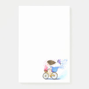 Girl with Bike Post-it® Notes Post-it Klebezettel