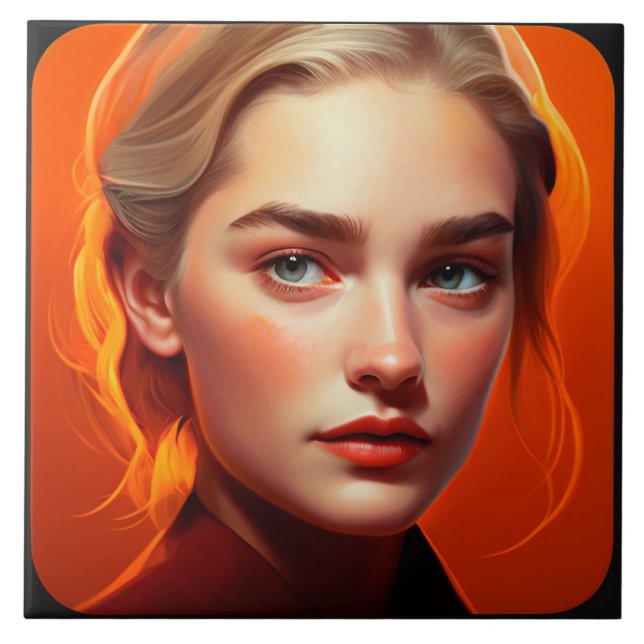 Girl with blue eyes fliese (Vorderseite)