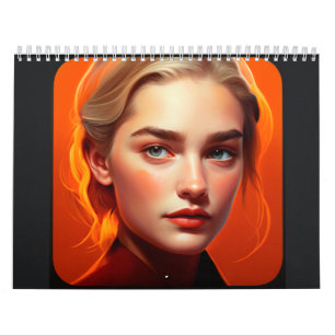 Girl with blue eyes kalender