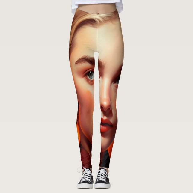 Girl with blue eyes leggings (Vorderseite)