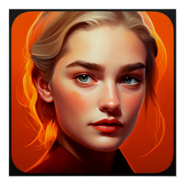 Girl with blue eyes poster (Vorderseite)