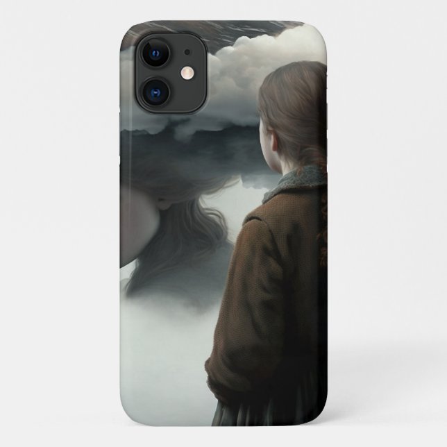 Girl with clouds Case-Mate iPhone hülle (Rückseite)