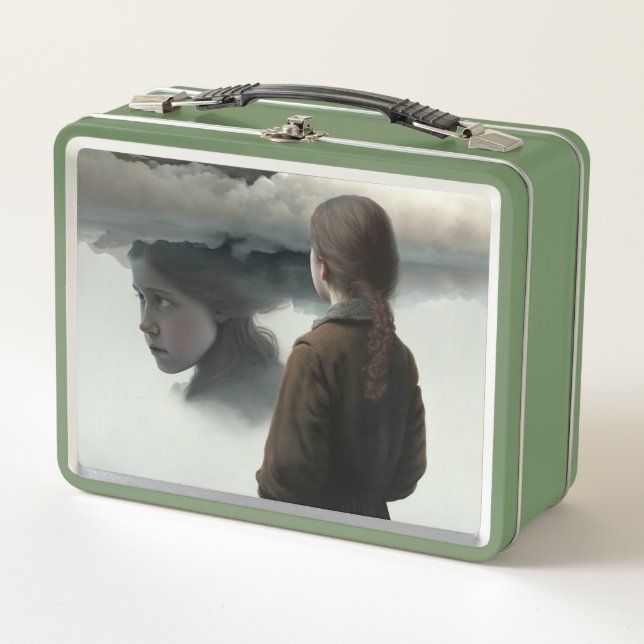 Girl with clouds metall brotdose (Vorderseite)