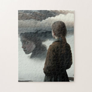 Girl with clouds puzzle