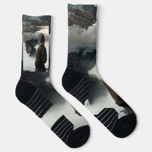 Girl with clouds socken (Rechts)