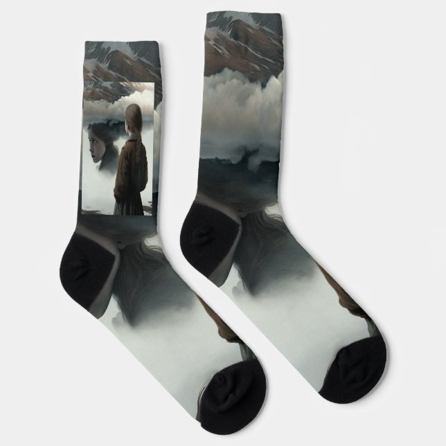 Girl with clouds socken (Rechts)