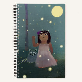 Girl with Fireflies Sketch Journal Notizbuch