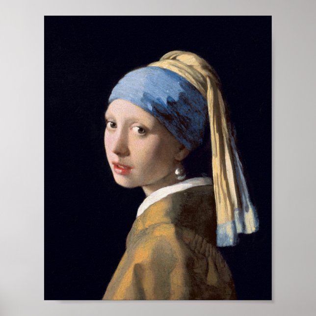 Girl with Pearl Earring von Johannes Vermeer Poster (Vorne)