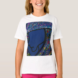 Girl with Spotted Glitter Print Hair  T-Shirt