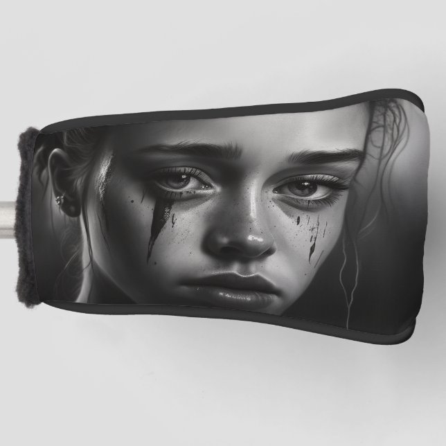 Girl with tears golf headcover (Vorderseite)