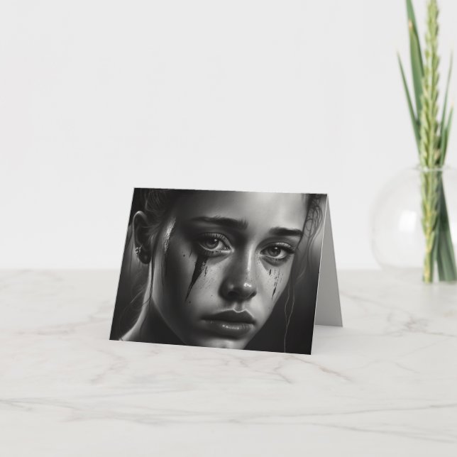 Girl with tears karte (Vorderseite)