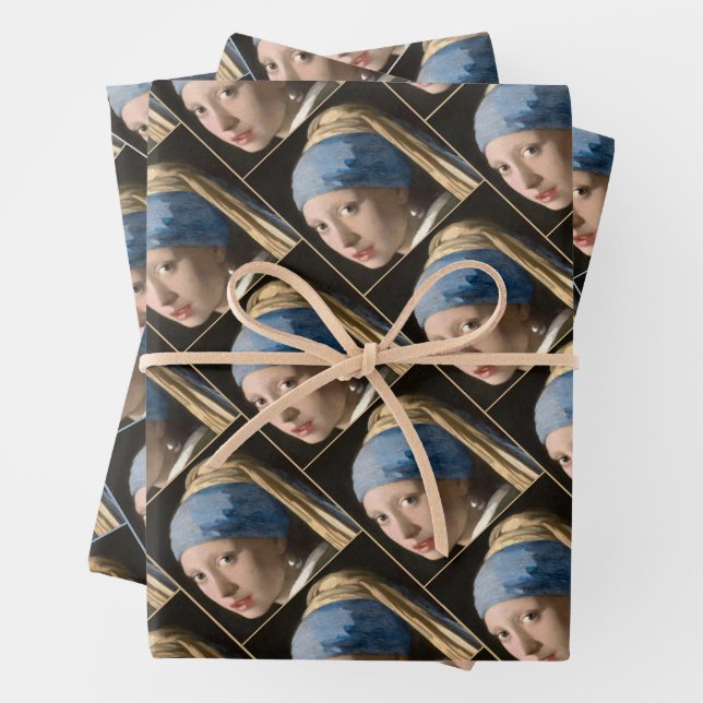 Girl with the pearl earring - Johannes Vermeer Geschenkpapier Set (Beispiel)