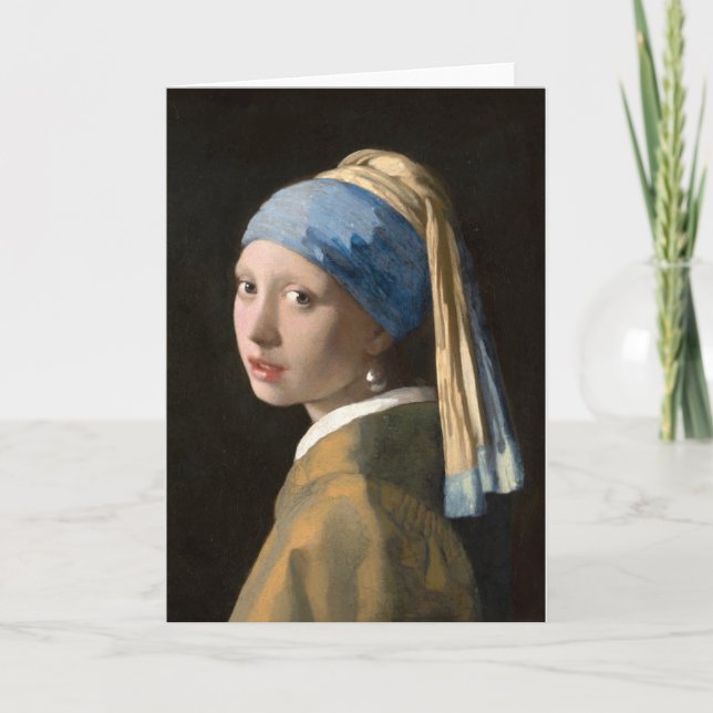 Girl with the pearl earring - Johannes Vermeer Karte (Vorderseite)