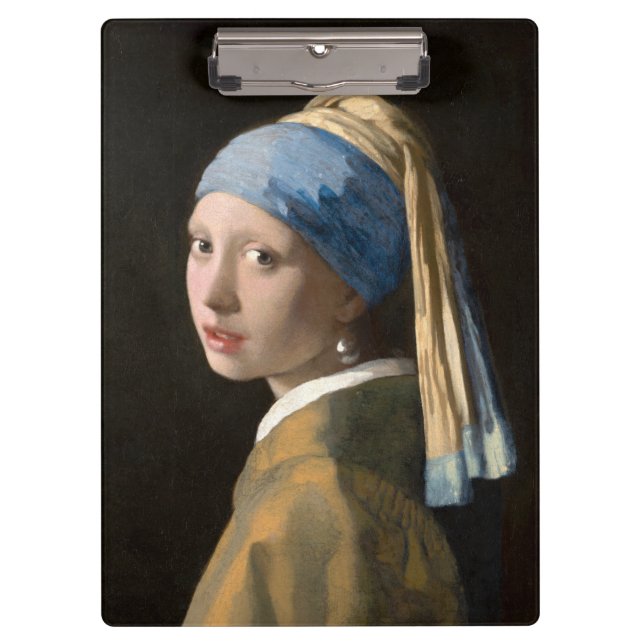 Girl with the pearl earring - Johannes Vermeer Klemmbrett (Vorderseite)