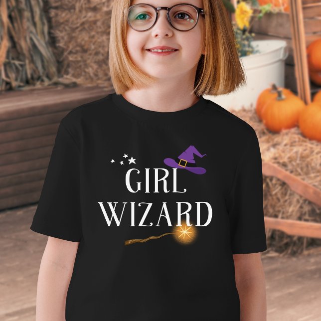 Girl Wizard - Familienpassende Halloween T-Shirt (Von Creator hochgeladen)