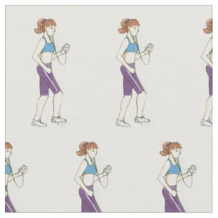 Girl Woman Marathon Joggerläufer Stoff