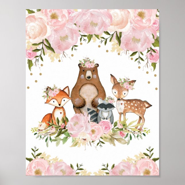 Girl Woodland Poster (Vorne)