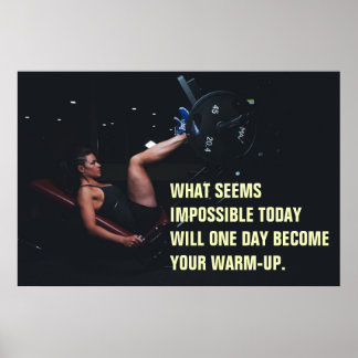 Girl Workout Motivierend Gym Quote Poster