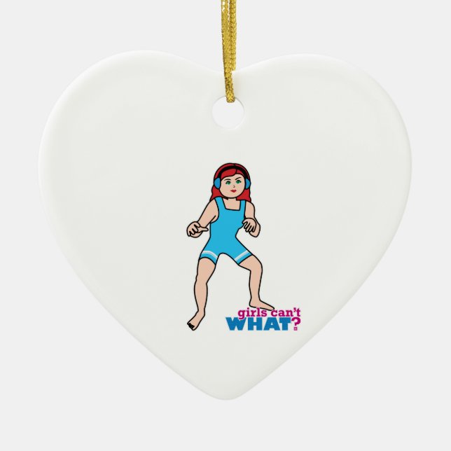 Girl Wrestler Keramikornament (Vorne)