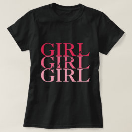Girl Writing Black T-Shirt