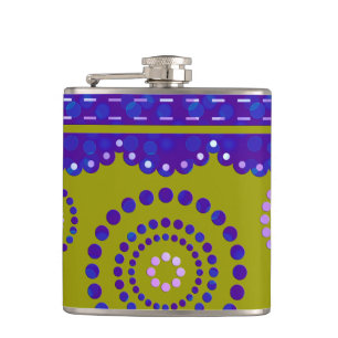 Girlande ARTdeco violett blau + Ihre Hintergrundfa Flachmann