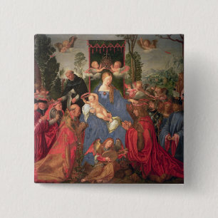 Girlande von RosenAltarpiece, 1600 Button