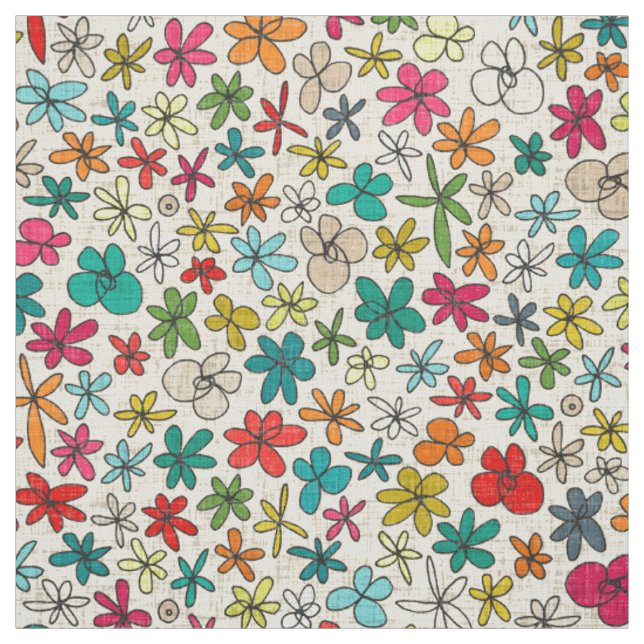 Girlanden-Blumen Stoff (Muster)