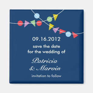 Girlanden-Save the Date Magnet