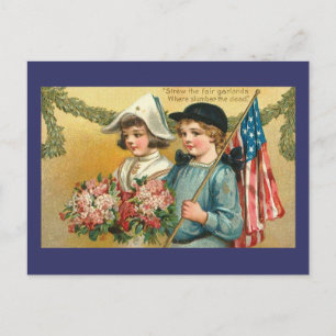 Girlanden Vintage Americana Postkarte