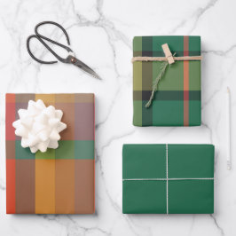 Girlandeneinwickelpapier Flachblatt-Set aus 3 Geschenkpapier Set