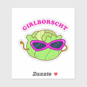 Girlborscht Fabulous Gemüse Pun Die Cut Aufkleber