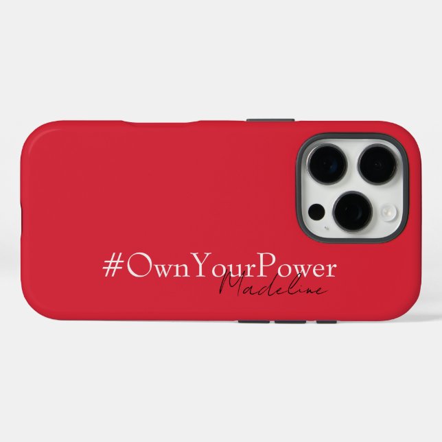 Girlboss Empowerment-Geschenk - Personalisierter N Case-Mate iPhone Hülle (Rückseite (Horizontal))