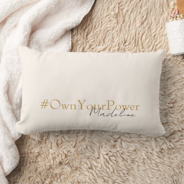 Girlboss Empowerment-Geschenk - Personalisierter N Lendenkissen (Decke)