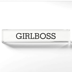 GIRLBOSS Nummernschild Namensplakette