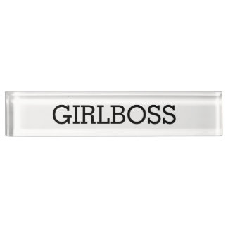 GIRLBOSS Nummernschild Namensplakette