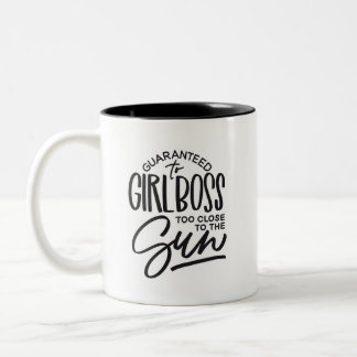 Girlboss zur Sonne Handlettered Zweifarbige Tasse