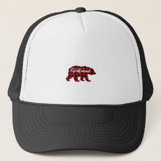 Girlfriend Bear Buffalo Red Kariert Matching Famil Truckerkappe