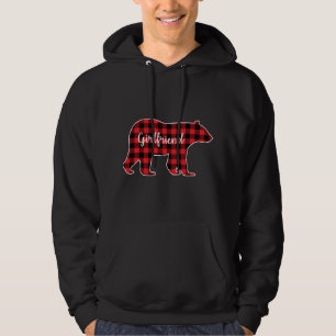 Girlfriend Bear Red Kariert Family Matching Christ Hoodie