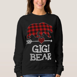 Girlfriend Bear Red Kariert Family Matching Christ Sweatshirt