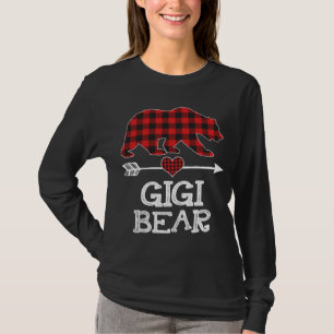 Girlfriend Bear Red Kariert Family Matching Christ T-Shirt