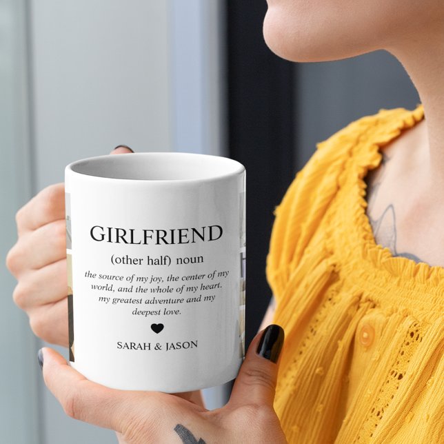 Girlfriend Definition Photo Collage Kaffeetasse (Von Creator hochgeladen)