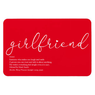 Girlfriend Definition Script Liebe Heart Red Magnet