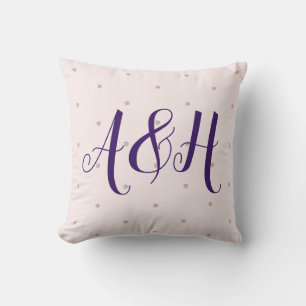 Girlfriend Ehefrau Elegante Floral Modern Monogram Kissen