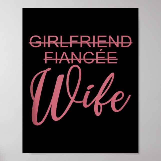Girlfriend Fiancée Wife, Wedding, Just Married, Ma Poster (Vorne)
