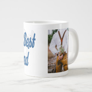 Girlfriend Foto Blue Script Jumbo-Tasse